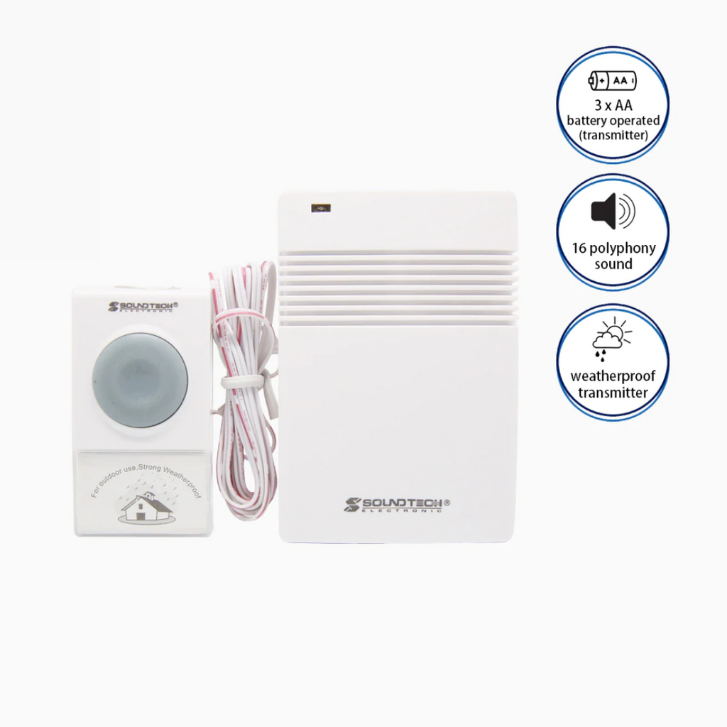 BATTERY OPERATED ELECTRONIC WIRED DOORBELL 035 - Maudire Distribution